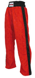 Top Ten Kickboxing Pants Red with Black Stripe